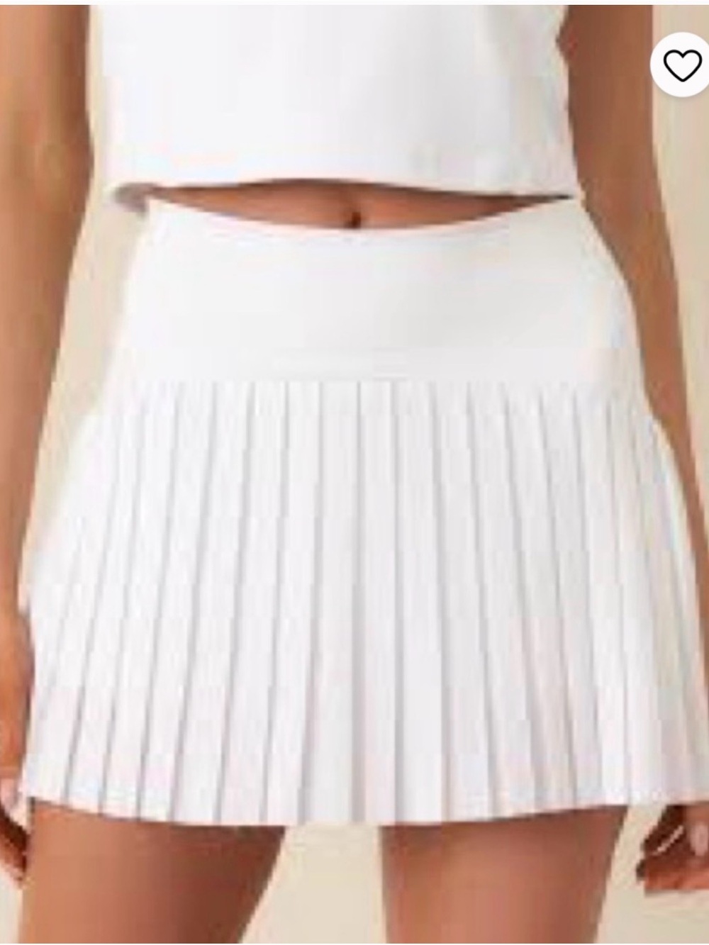 Stretch the rules athletica White Pleated Mini Skirt